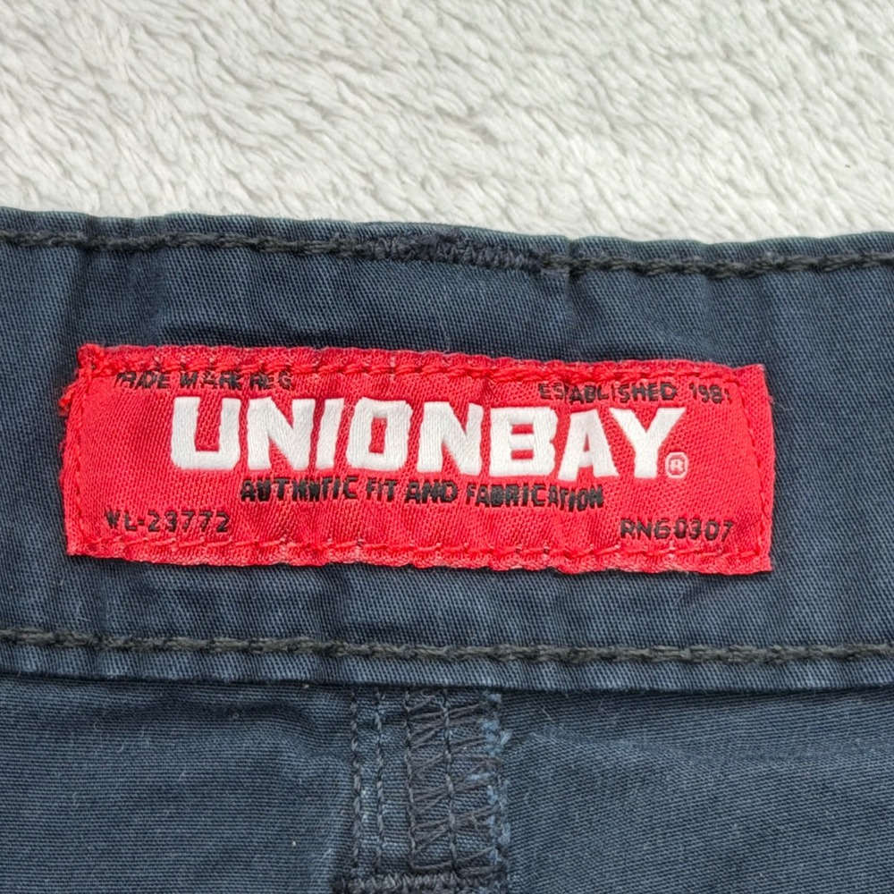 Unionbay Cargo Shorts Mens 40 Belt Loops Pockets Stretch Cotton - Picture 3 of 12
